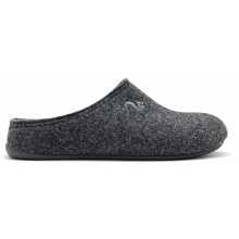 thies Pantoffel PET Slipper (weicher Filz) anthrazitgrau Hausschuhe Damen